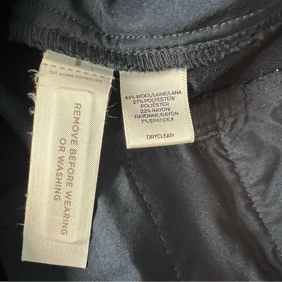 2/$30 Ann Taylor LOFT Navy Blue Julie Slacks Pants Wool Blend SZ 4 - Picture 12 of 16